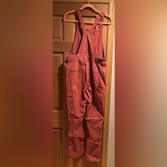 Duluth Trading Dry on the Fly overalls women's Size 8 Burnt Orange - Picture 5 of 9